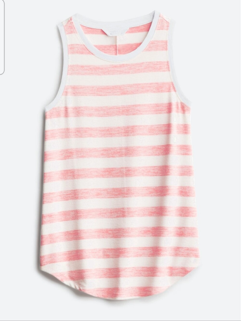 Market & Spruce Pink and White Striped Sleeveless Tank, Size XL